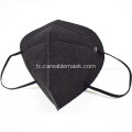 FFP2 Filtreli Yarım Maske Katlanmış-Düz CE Onaylı Siyah Renk